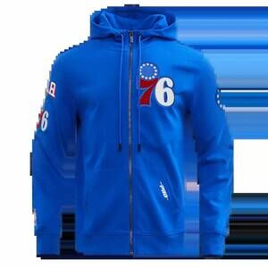 NEW PRO STANDARD nba philadelphia 76ers classic chenille men’s full zip pullover